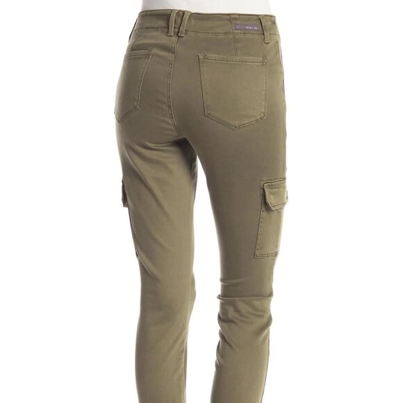 Level 99 Brooklyn Skinny Sateen Cargo Pant in Cedar - Picture 3 of 6